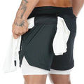 2 In 1 Men Athletic Shorts - Gym Vigour