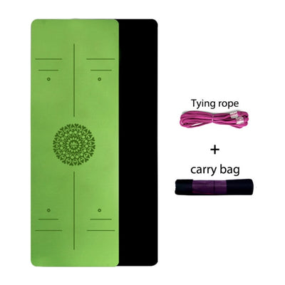 Yoga Mat With Position Line - Gym Vigour