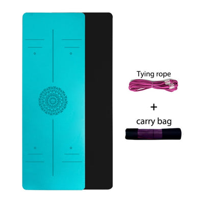 Yoga Mat With Position Line - Gym Vigour