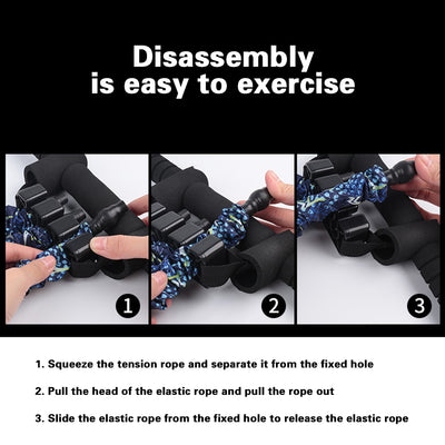3 Tube Elastic Pull Rope Foot Pedal - Gym Vigour